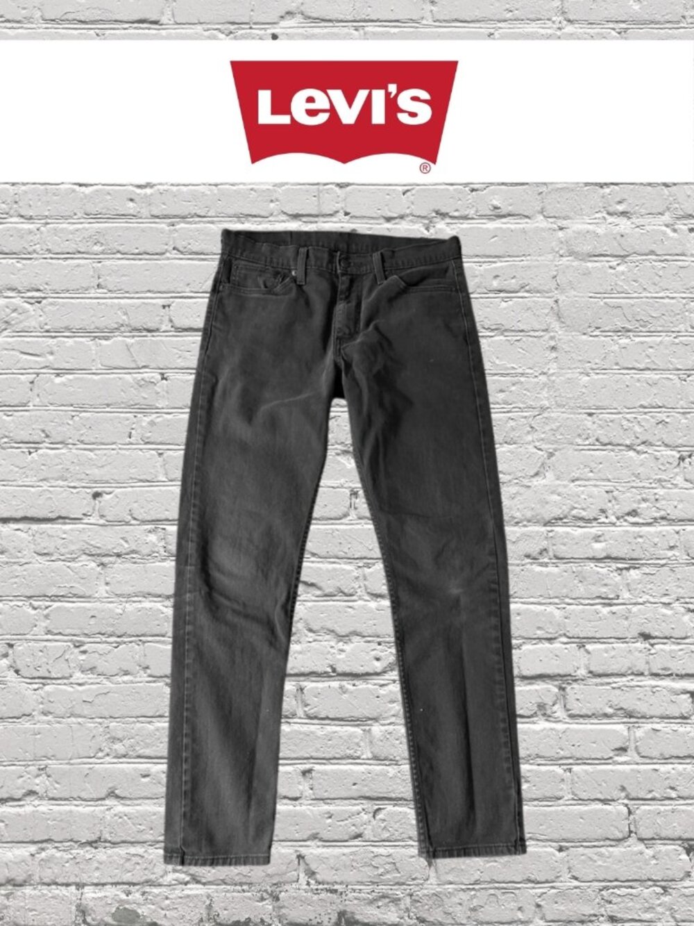 Levi's Black Slim Straight 510 Jeans Men 33 x 32